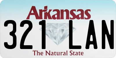 AR license plate 321LAN