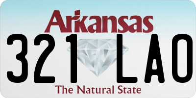 AR license plate 321LAO