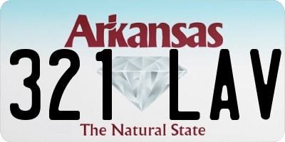 AR license plate 321LAV