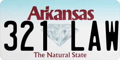 AR license plate 321LAW
