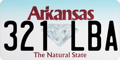 AR license plate 321LBA