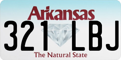 AR license plate 321LBJ