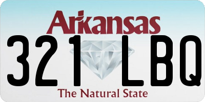 AR license plate 321LBQ