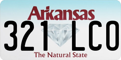 AR license plate 321LCO