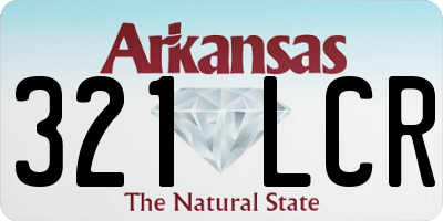 AR license plate 321LCR