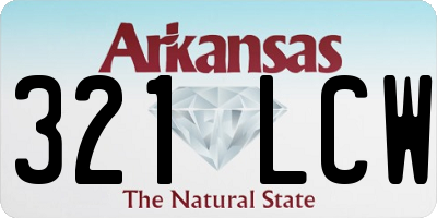 AR license plate 321LCW
