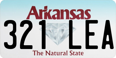 AR license plate 321LEA