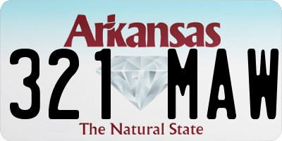 AR license plate 321MAW