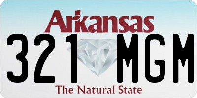 AR license plate 321MGM