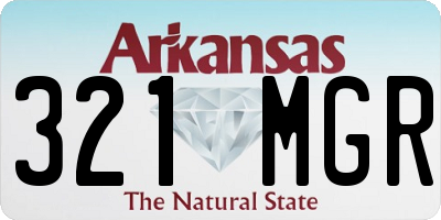 AR license plate 321MGR