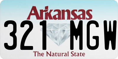 AR license plate 321MGW