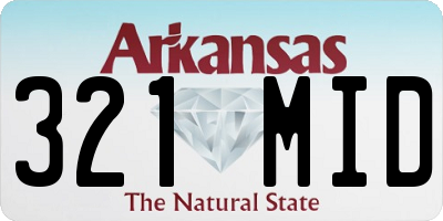 AR license plate 321MID