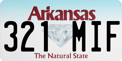 AR license plate 321MIF