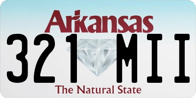 AR license plate 321MII