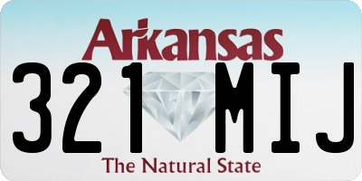 AR license plate 321MIJ