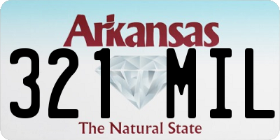 AR license plate 321MIL