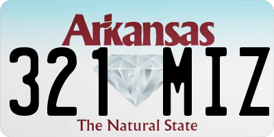 AR license plate 321MIZ