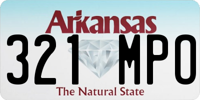 AR license plate 321MPO