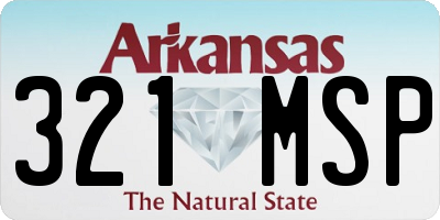 AR license plate 321MSP
