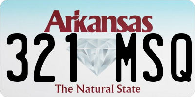 AR license plate 321MSQ
