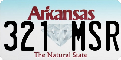 AR license plate 321MSR