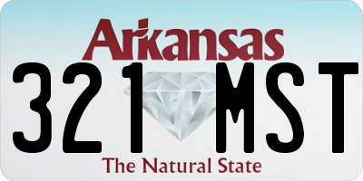 AR license plate 321MST