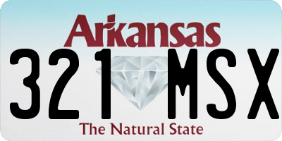 AR license plate 321MSX
