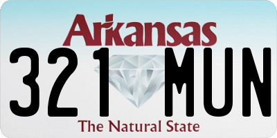 AR license plate 321MUN