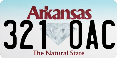 AR license plate 321OAC