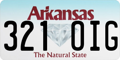 AR license plate 321OIG