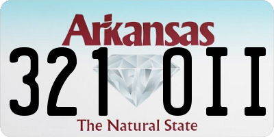 AR license plate 321OII