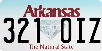 AR license plate 321OIZ