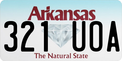 AR license plate 321UOA