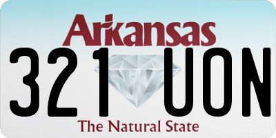 AR license plate 321UON