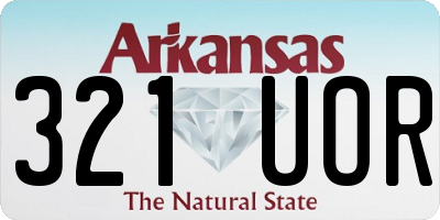 AR license plate 321UOR