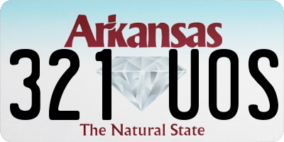 AR license plate 321UOS