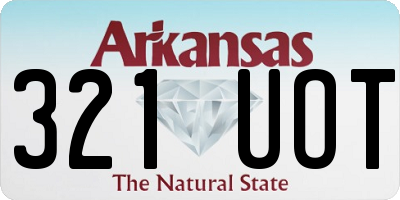 AR license plate 321UOT