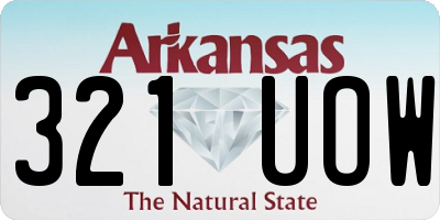 AR license plate 321UOW