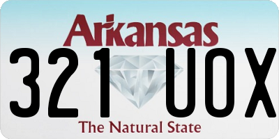 AR license plate 321UOX