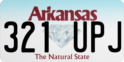 AR license plate 321UPJ