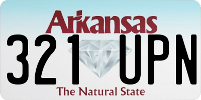 AR license plate 321UPN