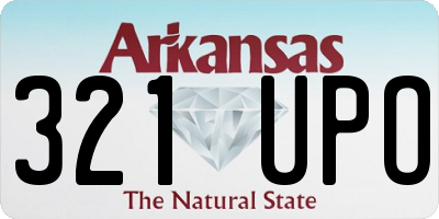 AR license plate 321UPO