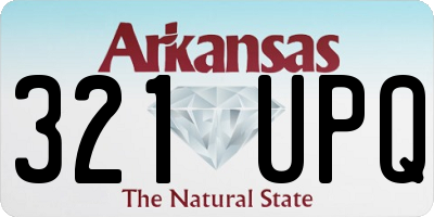 AR license plate 321UPQ