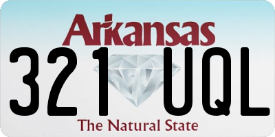 AR license plate 321UQL