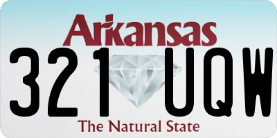 AR license plate 321UQW