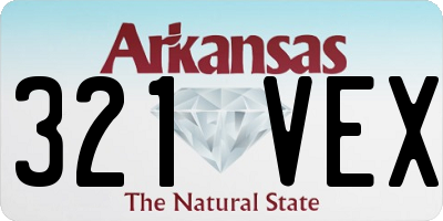 AR license plate 321VEX