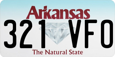 AR license plate 321VFO