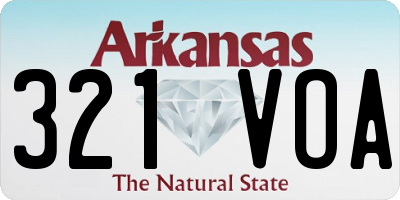 AR license plate 321VOA