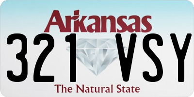 AR license plate 321VSY