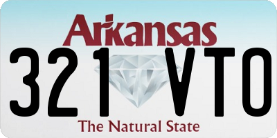 AR license plate 321VTO
